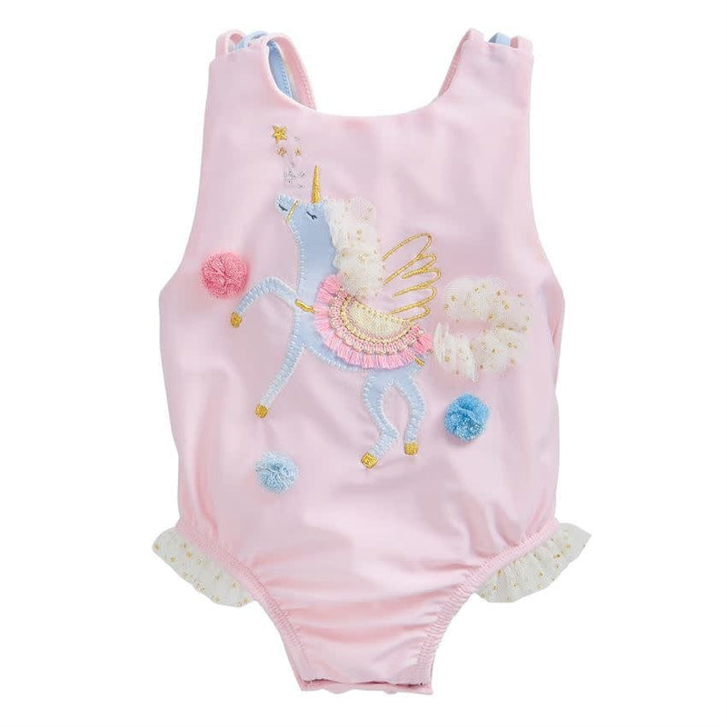 Mud Pie Baby PINK UNICORN SWIMSUIT