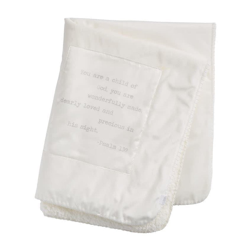 Mud Pie Baby PSALM SHERPA BLANKET