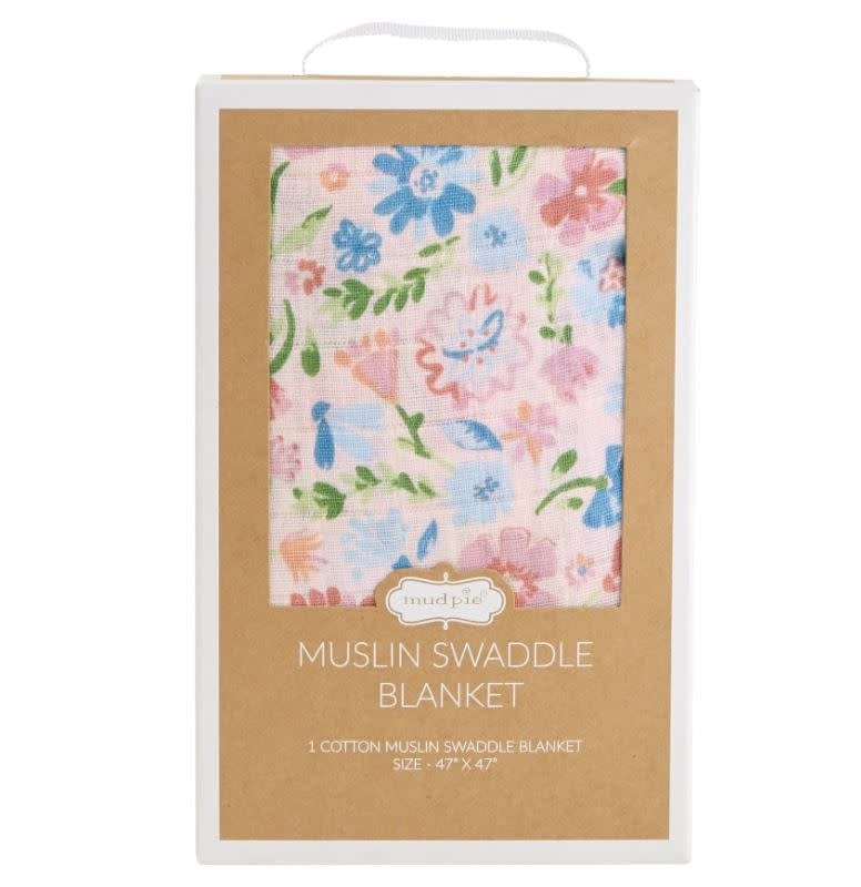 Mud Pie Baby Secret Garden Muslin Swaddle