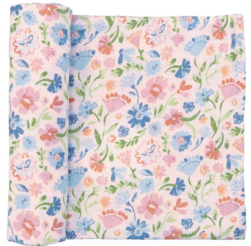 Mud Pie Baby Secret Garden Muslin Swaddle