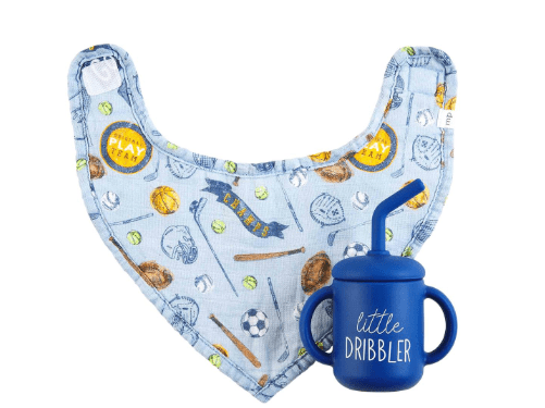 Mud Pie Baby Sports Bib & Cup Set