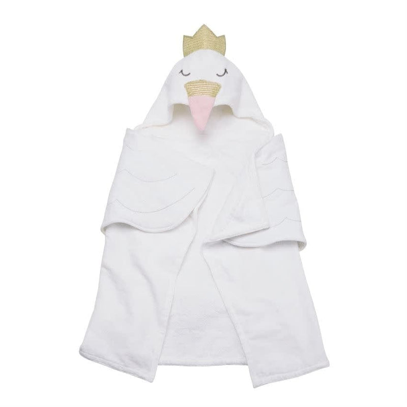 Mud Pie Baby Swan Hooded Towel