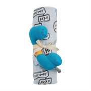 Mud Pie Baby TELEPHONE SWADDLE AND RATTLE