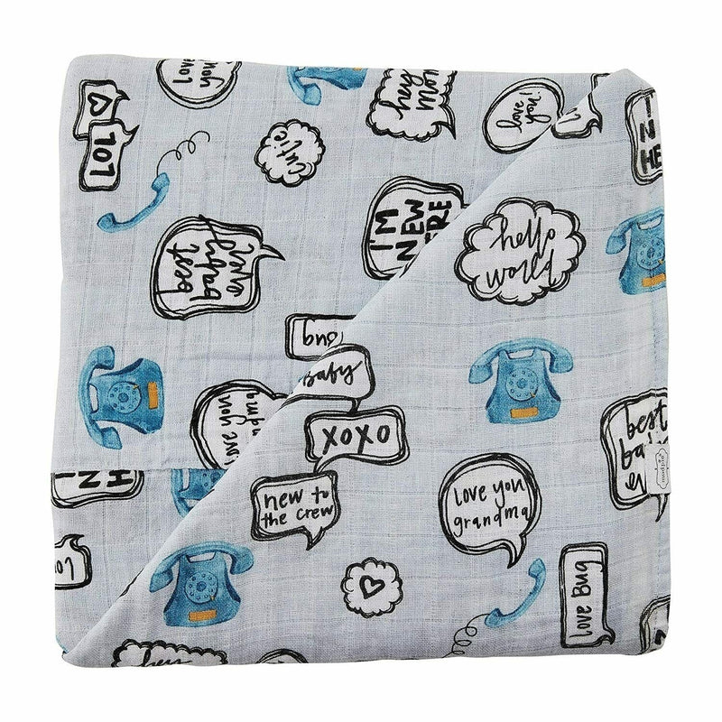Mud Pie Baby TELEPHONE SWADDLE AND RATTLE
