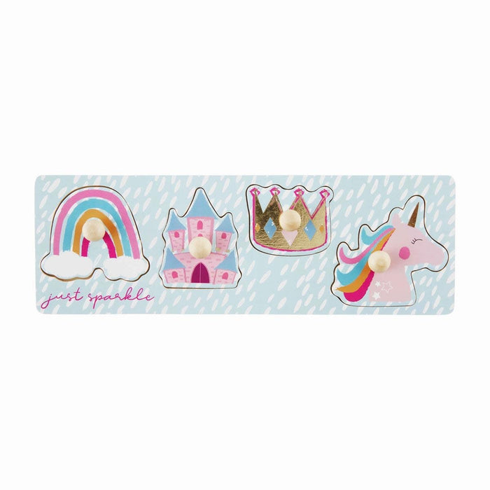 Mud Pie Baby Unicorn Knob Wood Puzzle