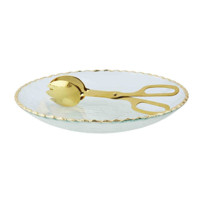 Mud Pie Bowls Gold Edge Serving Bowl Set