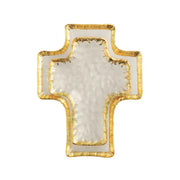 Mud Pie Decor Mud Pie Gold Edge Cross Tidbit Tray Set