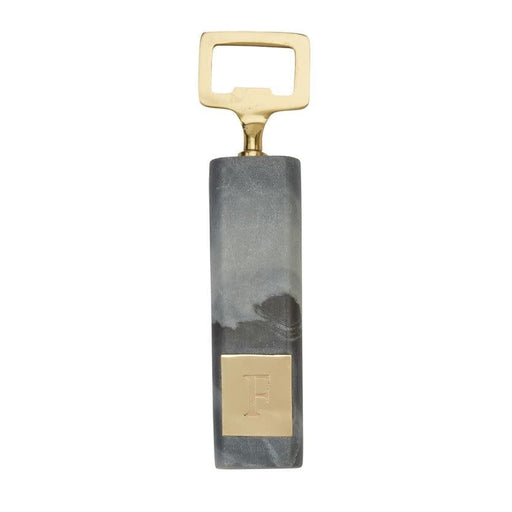 Mud Pie F Initial Marble Bottle Opener