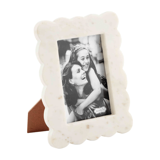 Mud Pie Frame Scalloped Marble Frame - 4x6