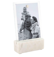 Mud Pie Frame White Marble Stand Frame