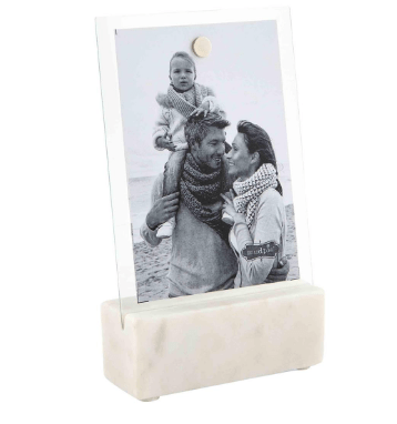 Mud Pie Frame White Marble Stand Frame