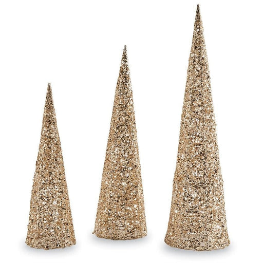 Mud Pie Glitter Cone Tree Set