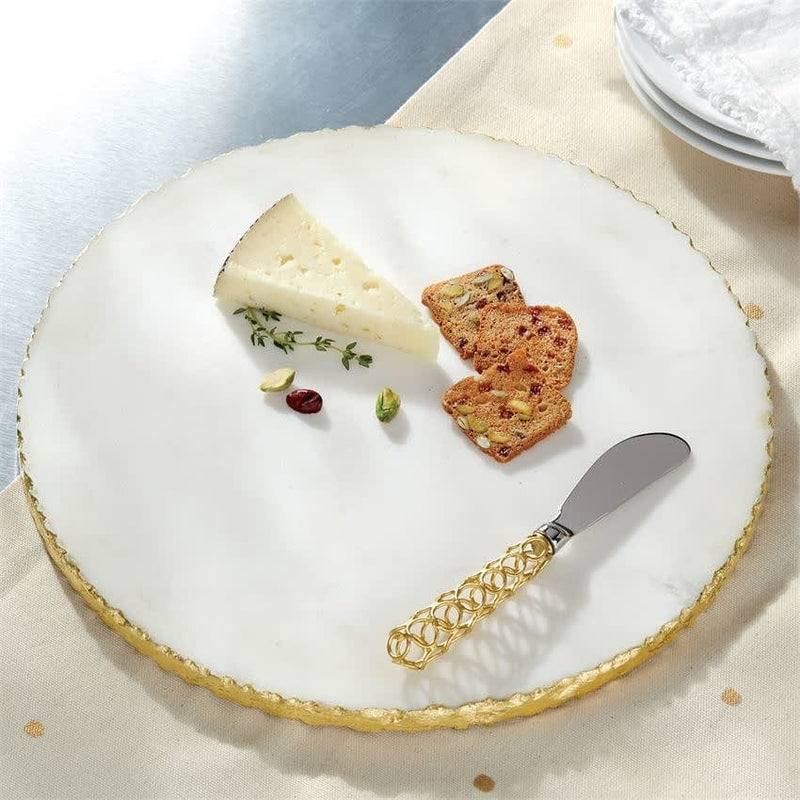 Mud Pie Gold Edge Marble Board Set
