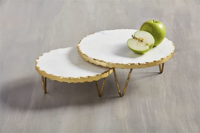 Mud Pie GOLD EDGE RISER SET