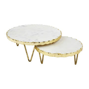 Mud Pie GOLD EDGE RISER SET