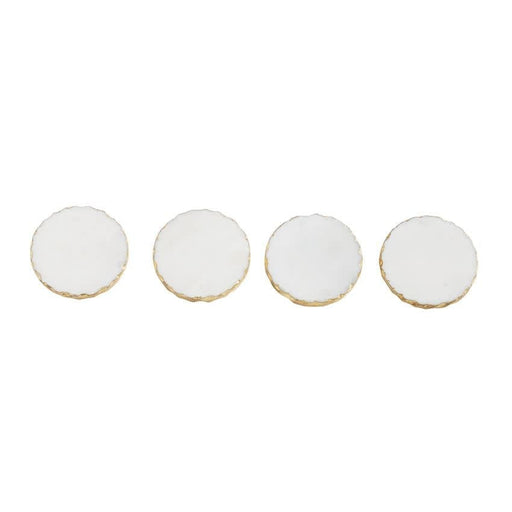 Mud Pie Gold Marble Foil Coaster Set