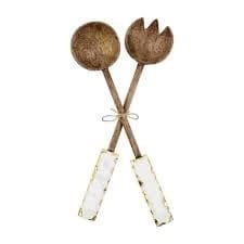 Mud Pie GOLD MARBLE SERVING UTENSILS