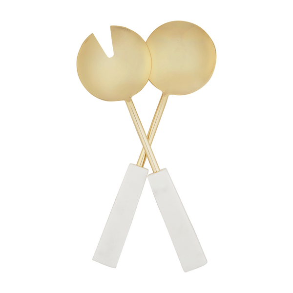 Mud Pie Gold Salad Servers Set