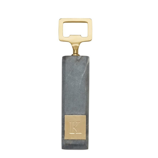Mud Pie K INITIAL MARBLE BOTTLE OPENER