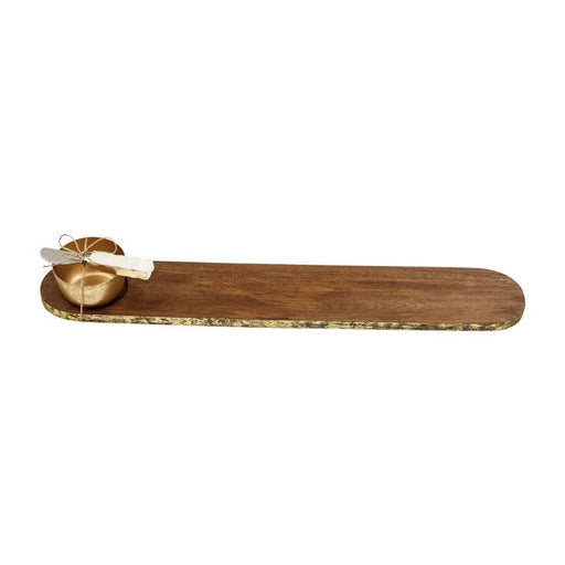 Mud Pie LONG GOLD BOARD & DIP SET