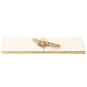Mud Pie Long Gold Marble Platter Set