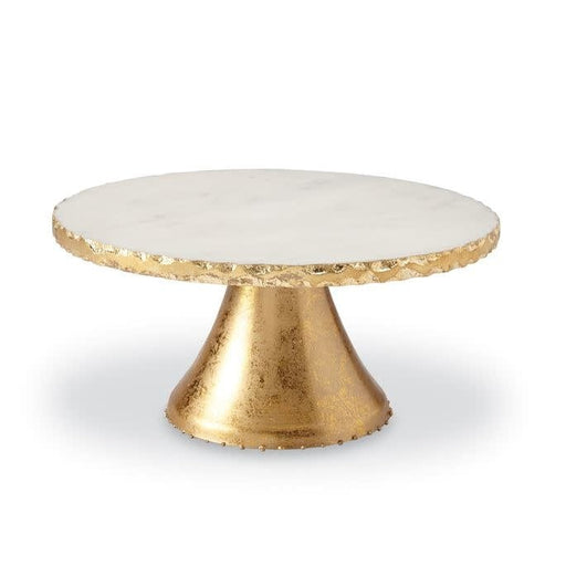 Mud Pie MARBLE GOLD PEDESTAL STAND