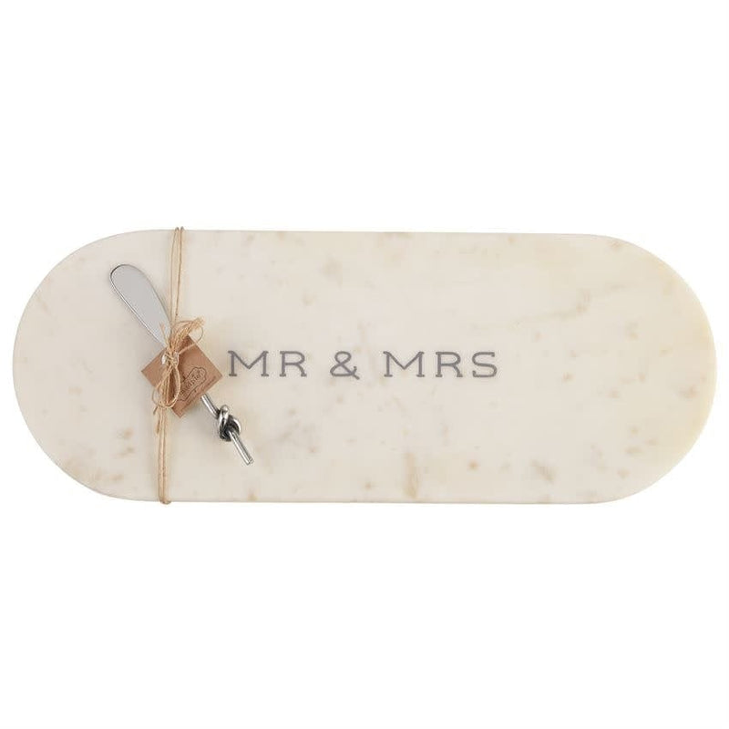 Mud Pie Mr. & Mrs. Marble Board Set