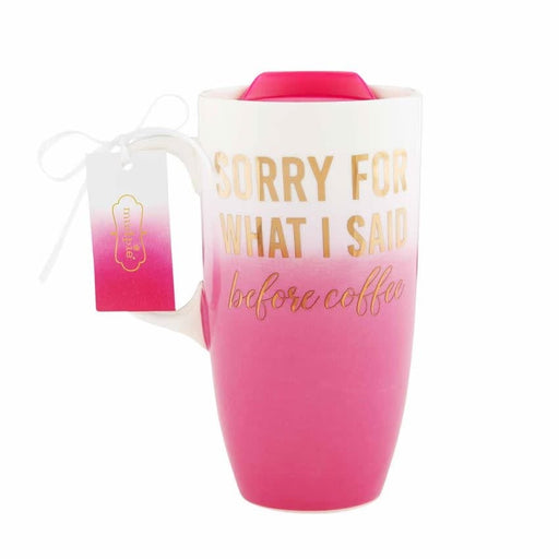 Mud Pie OMBRE TRAVEL MUG PINK