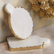 Mud Pie Rectangular Gold Marble Board