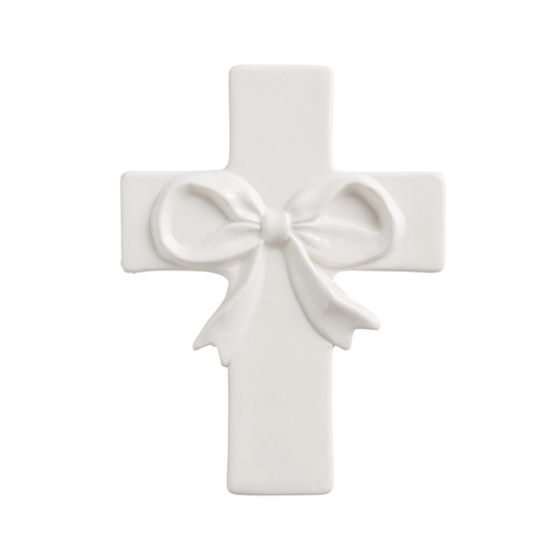 Mud Pie Religious Items Mud Pie Small Bow Ceramic Cross
