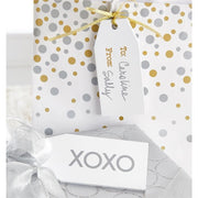 Mud Pie Silver Heart Wood Tag