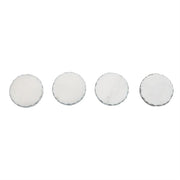 Mud Pie Silver Marble Foil Coaster Set