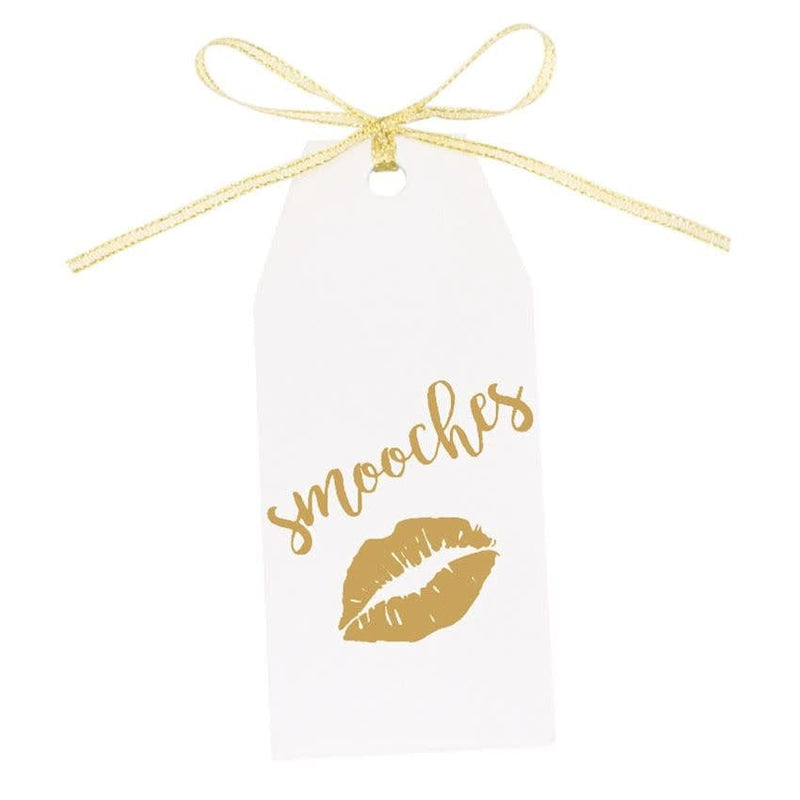 Mud Pie Smooches Gold Wood Tag