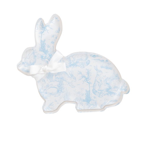 Mud Pie spring Mud Pie Horizontal Toile Acrylic Bunny Sitter Final Sale