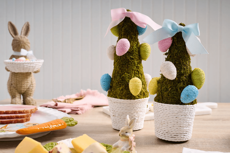 Mud Pie Spring Mud Pie Large Moss Easter Egg Tree