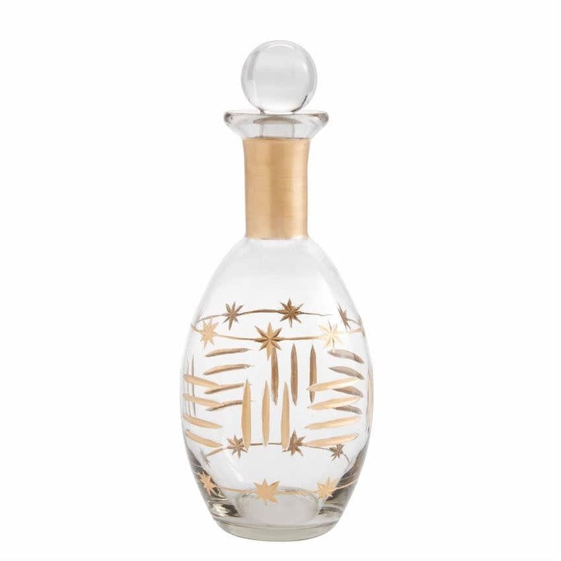 Mud Pie STARS ETCHED GLASS DECANTER