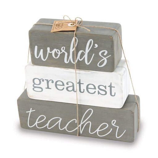 Mud Pie TEACHER BLOCK DECOR