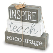 Mud Pie TEACHER BLOCK DECOR