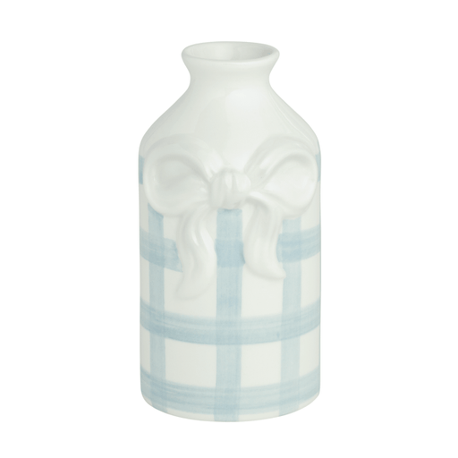 Mud Pie Vase Mud Pie Medium Gingham Bow Bud Vase