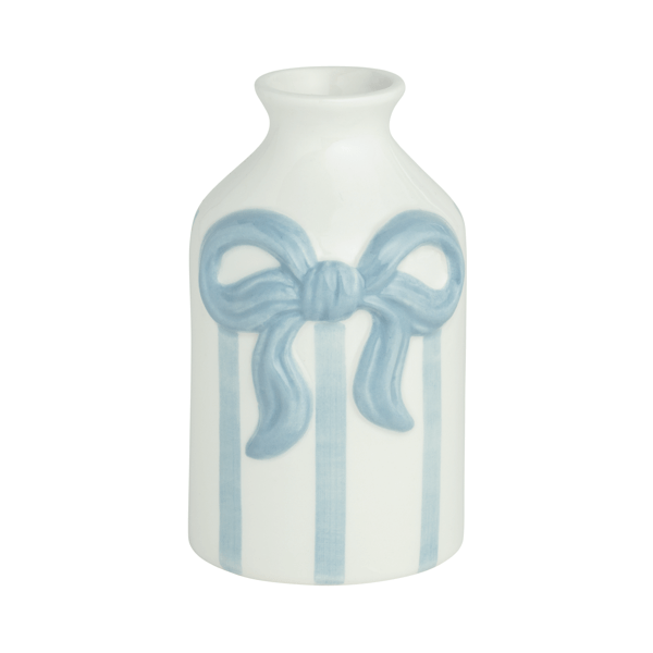 Mud Pie Vase Mud Pie Small Striped Bow Bud Vase