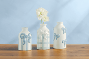 Mud Pie Vase Mud Pie Small Striped Bow Bud Vase