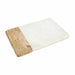 Mud Pie White Beaded Wood Marble Board