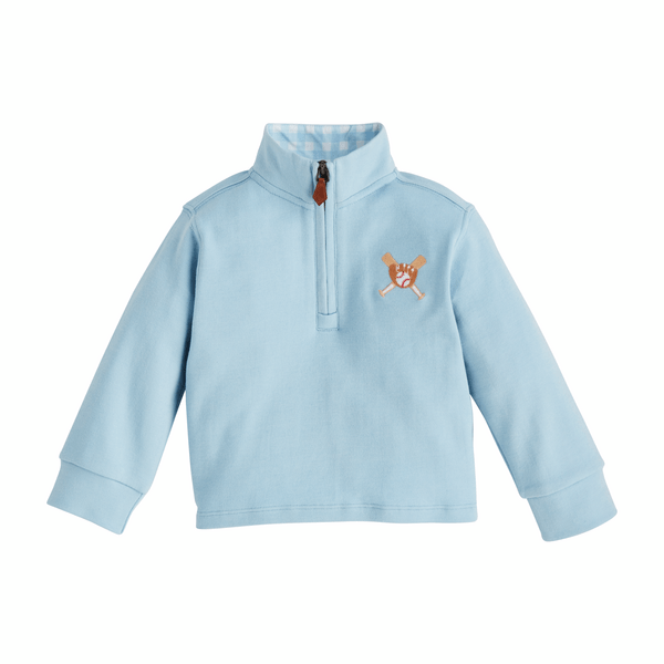MudPie Baby Baseball Toddler Quarter Zip - 4T-5T