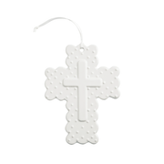 MudPie Baby Ceramic Dot Cross