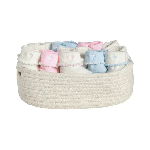 MudPie baby Cross Foldover Socks