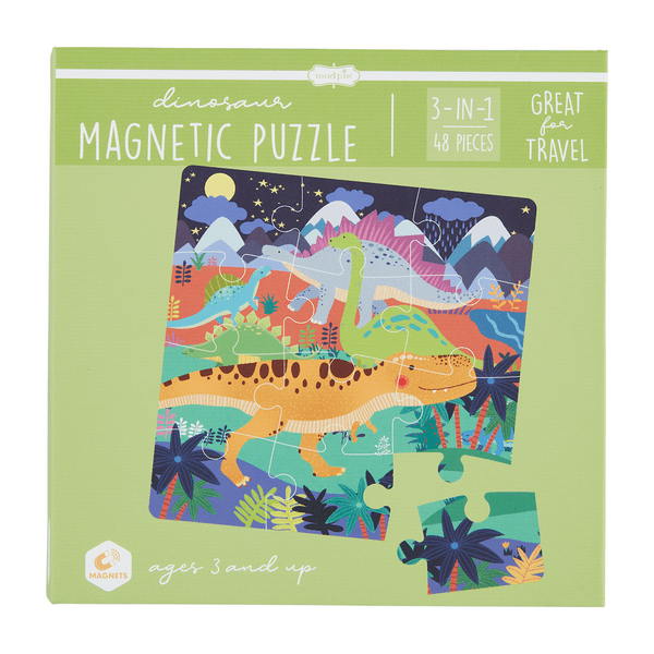 MudPie Baby Dino Magnetic Puzzle Set