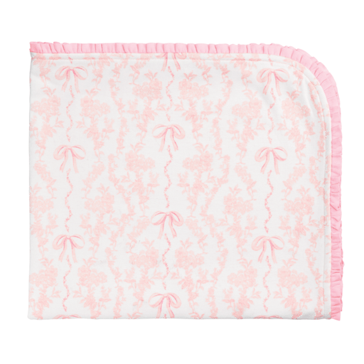 MudPie Baby Toile Bow Arrival Blanket