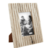 MudPie Frame Small Stripe Tan Marble Frame