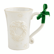 MudPie Mug White Wreath Mug