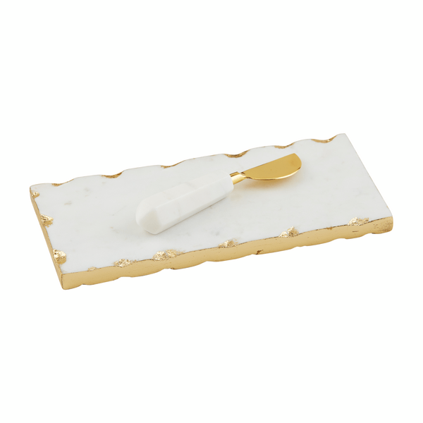 MudPie Platter White Marble Everything Plate